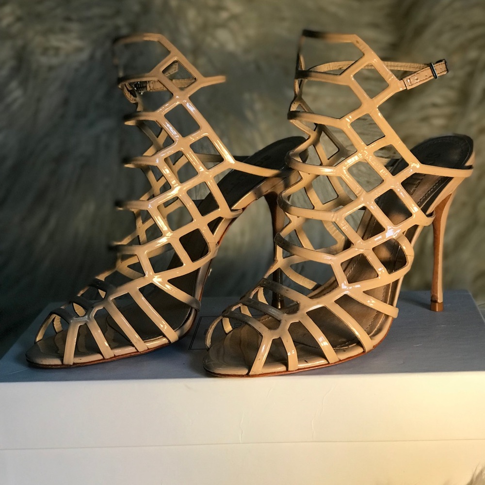 High heel Nude Cage Sandal - Picture 3 of 4
